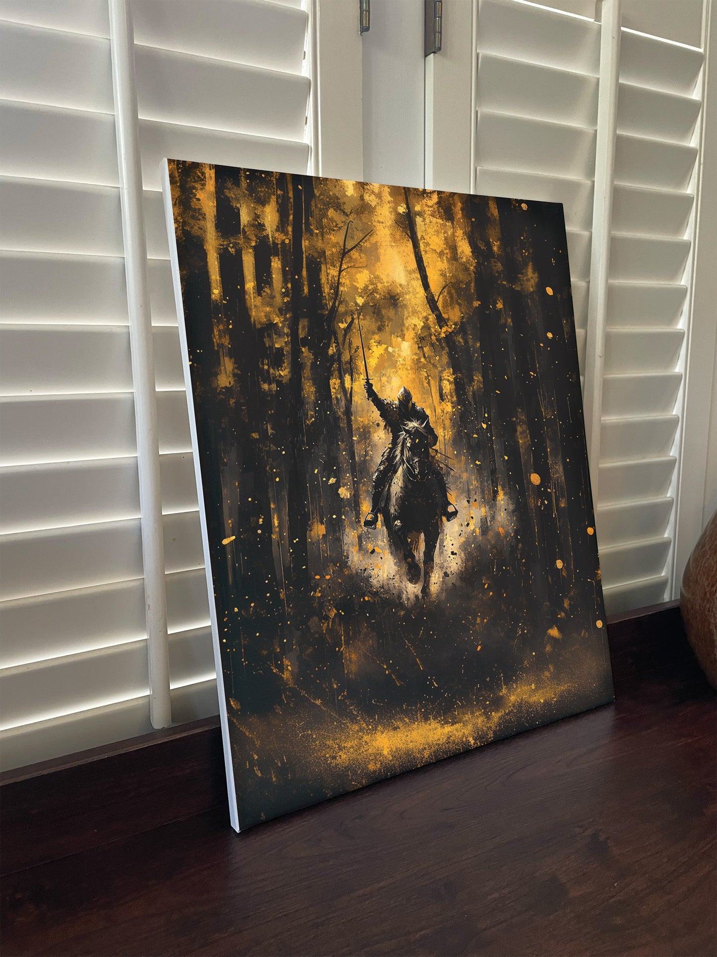 UCF Knights inspired Canvas or Poster Wall Art. Black and Gold, Knights 1