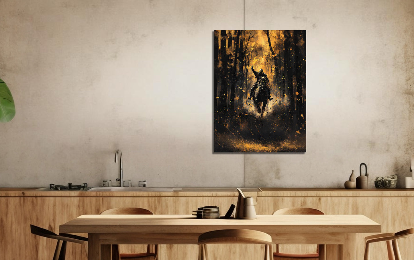 UCF Knights inspired Canvas or Poster Wall Art. Black and Gold, Knights 1