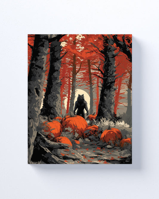 Halloween inspired Wolfman Canvas Wall Art Prints. Wolfman 1
